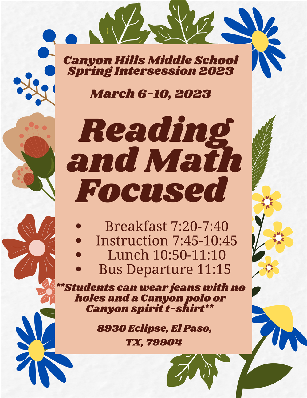 Spring Intersession